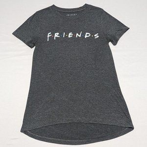 Friends Logo M Women's Short Sleeve Gray Graphic T-Shirt